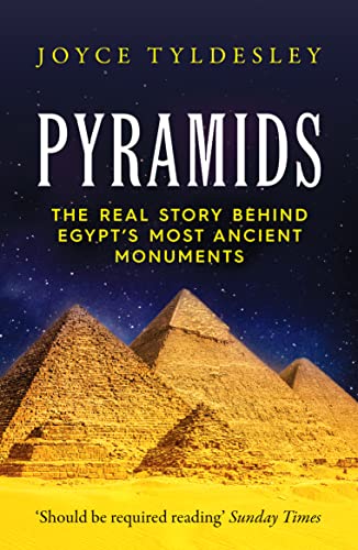 Book cover featuring the pyramids of Giza under a starry night sky.