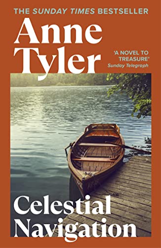Book cover featuring a wooden rowboat tied to a dock on a calm lake.