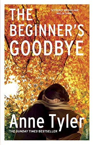 Book cover: "The Beginner's Goodbye" by Anne Tyler, couple embraced.