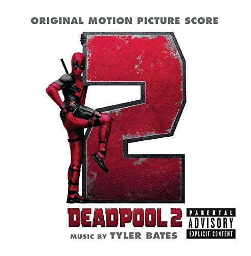 Deadpool 2 soundtrack CD cover featuring Deadpool leaning on a large red number 2.