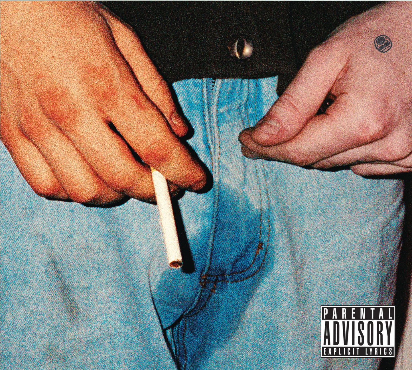 Album cover for Tyler, the Creator’s “Cherry Bomb” featuring hands and a cigarette.
