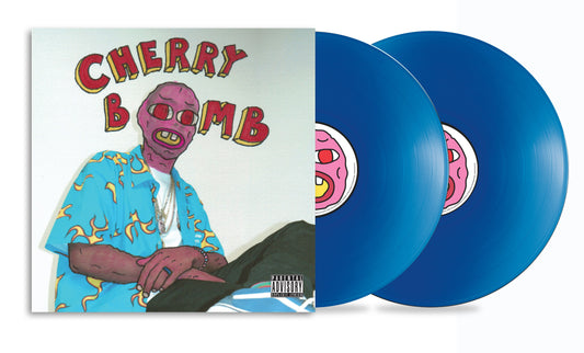 Tyler, the Creator's "Cherry Bomb" vinyl record with blue discs.