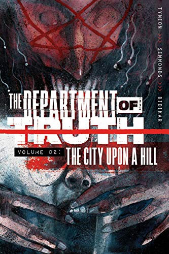 Comic book cover: distorted faces, red star, title “Department of Truth, Volume 2”.