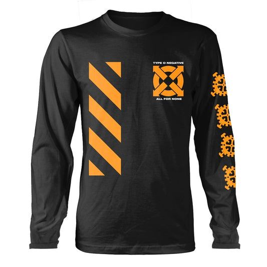 Black long sleeve t-shirt with Type O Negative band logo graphic.