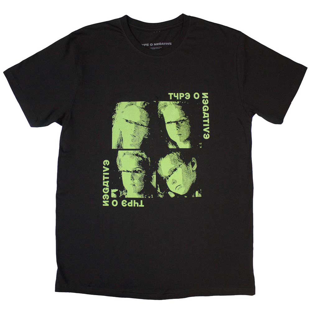 Black t-shirt featuring band Type O Negative and artwork of Rasputina.