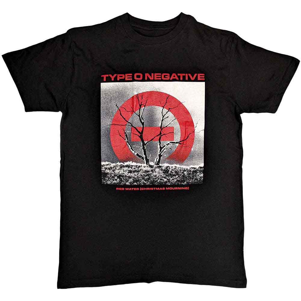 Black unisex t-shirt featuring the Type O Negative Red Water graphic on the front.