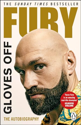 Book cover featuring a close-up portrait of Tyson Fury, with bold yellow text.