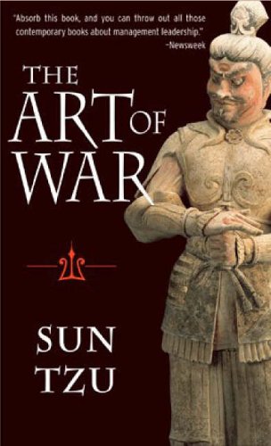 Book cover of The Art of War by Sun Tzu featuring a terracotta warrior statue.