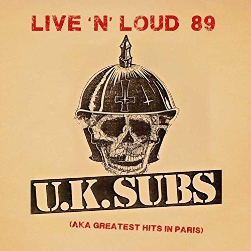 CD cover: skull wearing a military helmet with "U.K. Subs" text.
