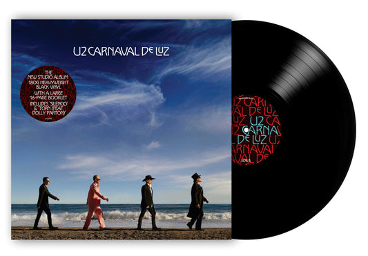 U2's "Carnaval De Luz" vinyl record with band members on cover.