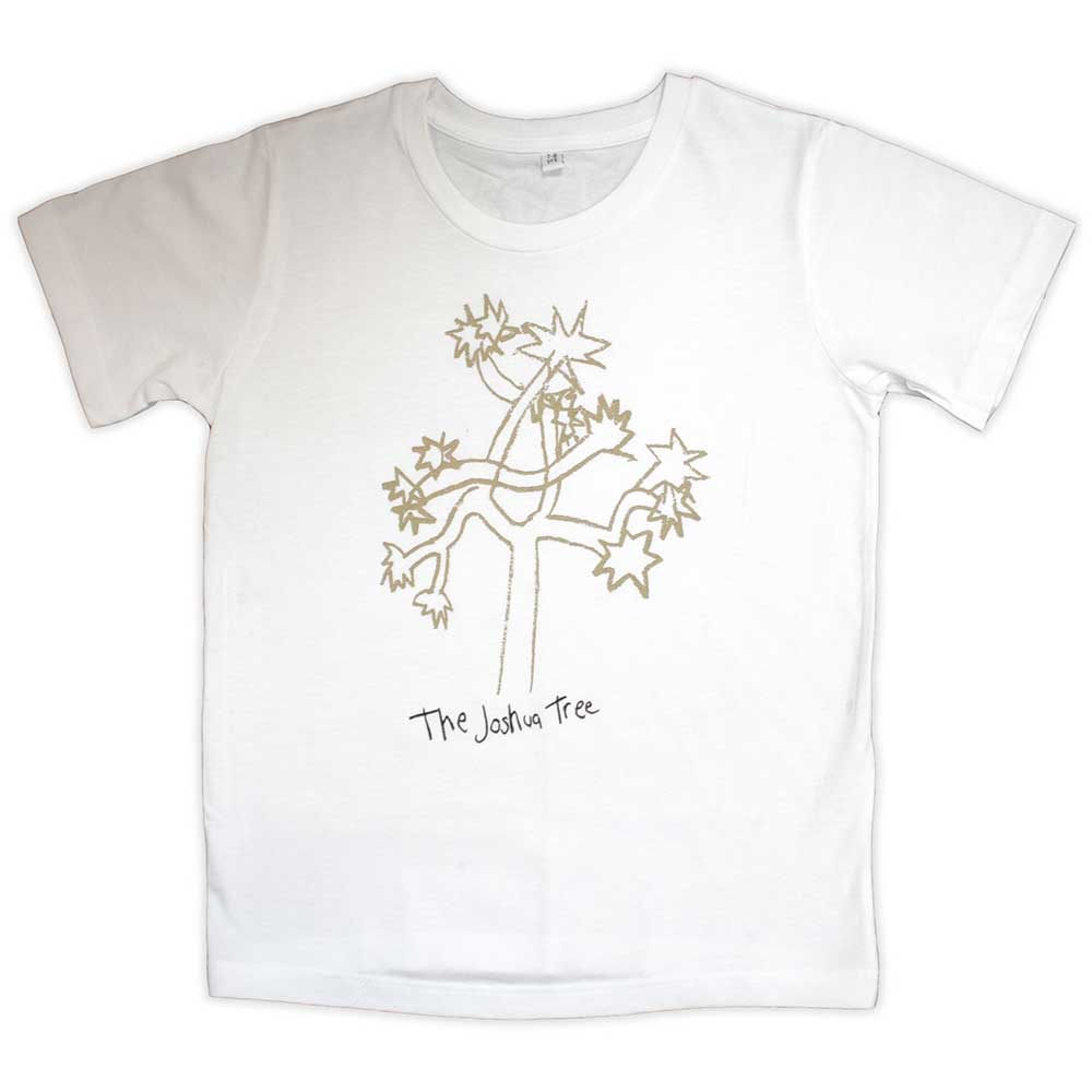 Kids' black U2 t-shirt featuring Joshua Tree 2017 tour imagery, size 7-8.