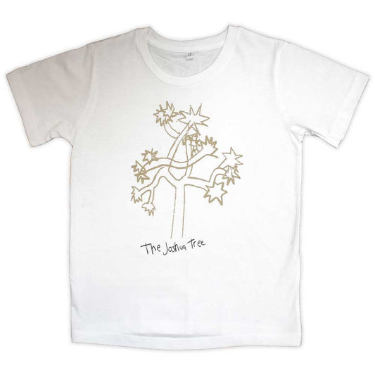 Kids' black U2 t-shirt featuring Joshua Tree 2017 tour imagery, size 7-8.
