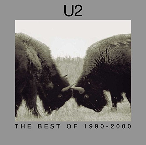 U2 album cover: black and white photo of two bison facing each other.