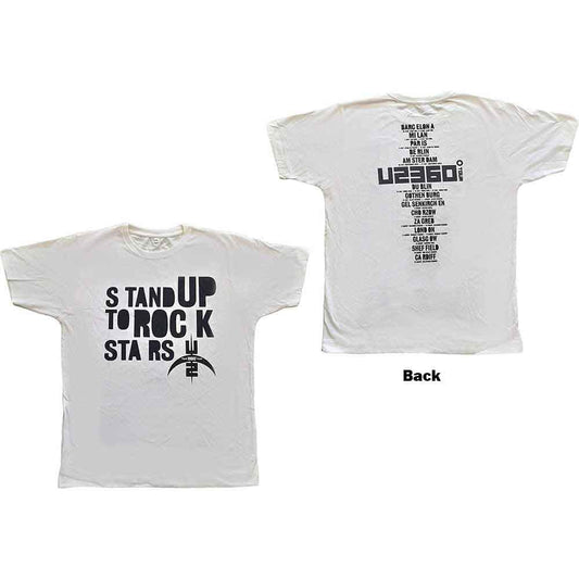 Black U2 tour t-shirt, medium size, with large back print design.