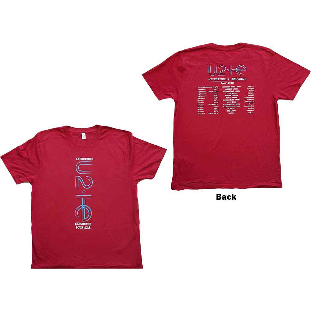 Black U2 tour t-shirt, XX-Large, with 2018 tour dates printed on back.