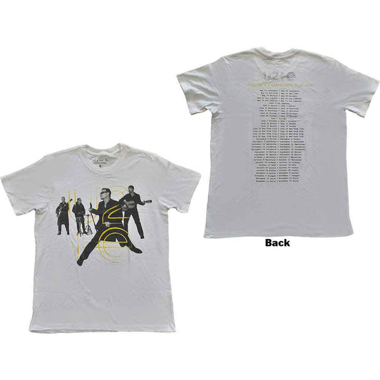 Medium unisex U2 t-shirt with a back print, likely tour-related imagery.