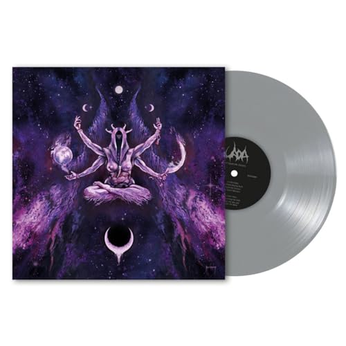 Vinyl record of Uada’s “Crepuscule Natura” with cosmic, horned figure cover art.