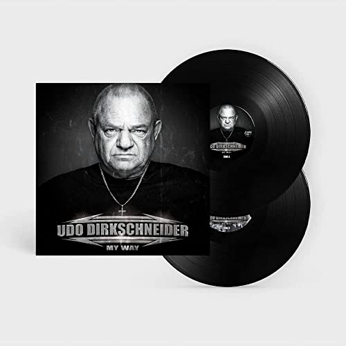 Black vinyl record with album cover featuring Udo Dirkschneider’s portrait.