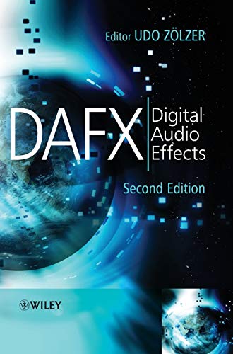 Book cover for "DAFX: Digital Audio Effects," second edition, blue and white.