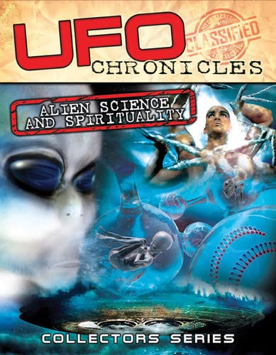 DVD cover for “UFO Chronicles” featuring aliens and blue energy effects.