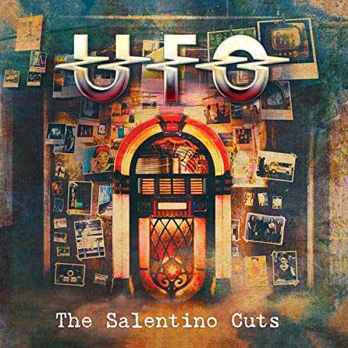 UFO album cover: collage background with a central illuminated jukebox.