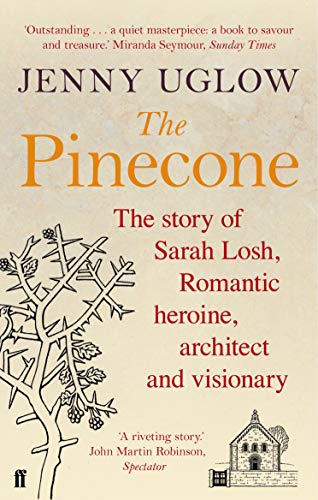 Book cover for "The Pinecone" with tree branch and building illustration.