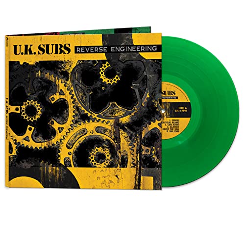 UK Subs Reverse Engineering vinyl record sleeve with a green vinyl disc.