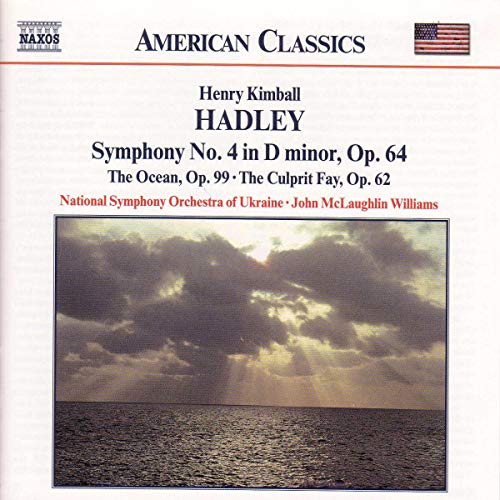 CD cover for Henry Kimball Hadley’s symphony, featuring a stormy seascape.