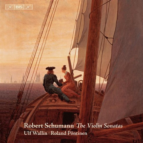 CD cover featuring a painting of two people on a sailboat at sunset.