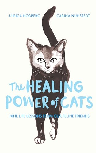 Book cover with watercolor-style illustration of a grey and white cat.