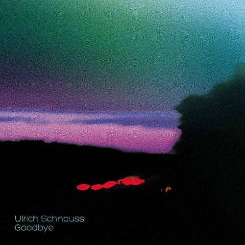 CD cover for Ulrich Schnauss’ “Goodbye” with abstract, colorful landscape.