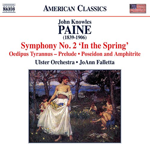 CD cover for Ulster Orchestra performing Paine’s orchestral works, featuring artwork.