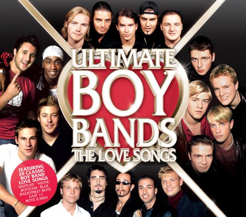 CD cover featuring a collage of young men from 90s/early 2000s boy bands.