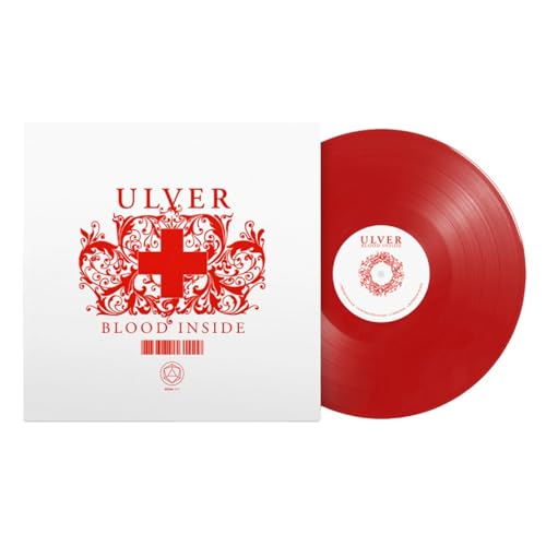 Red vinyl record and album cover with red cross design.
