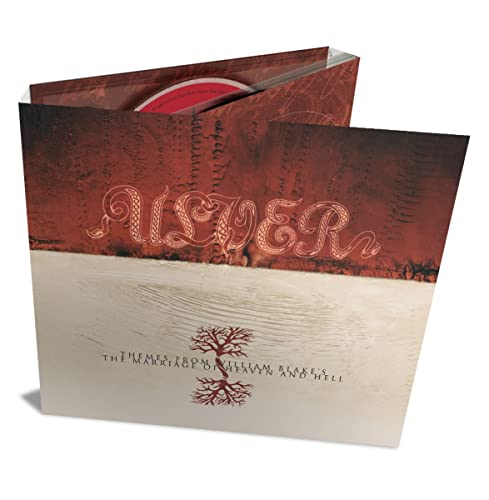 Ulver CD case with textured red and beige cover, ornate tree.