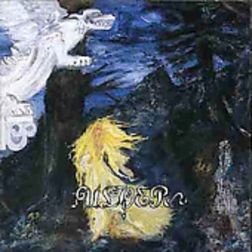 CD cover with dark, textured painting of a figure and trees.