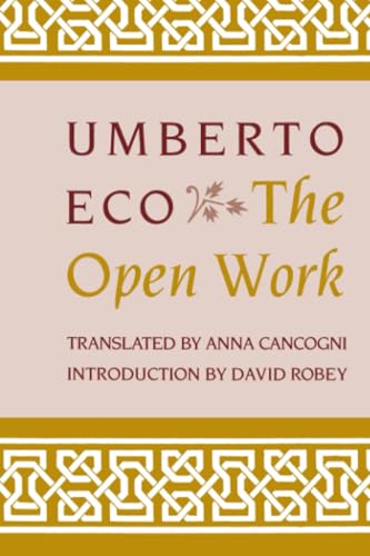 Book cover for "The Open Work" by Umberto Eco, with ornate borders.