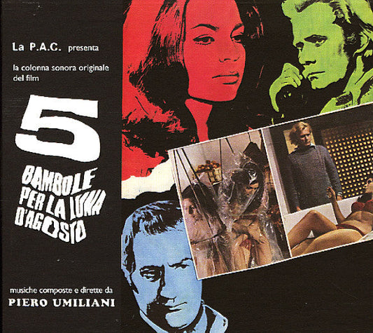CD cover for "5 Bambole Per La Luna D'agosto" with film stills.