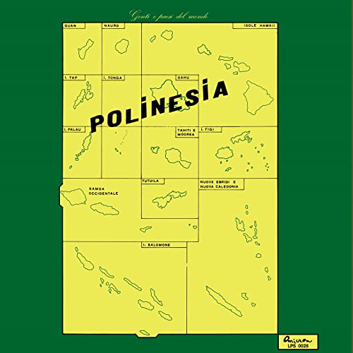 Yellow and green album cover depicting a map of Polynesia.