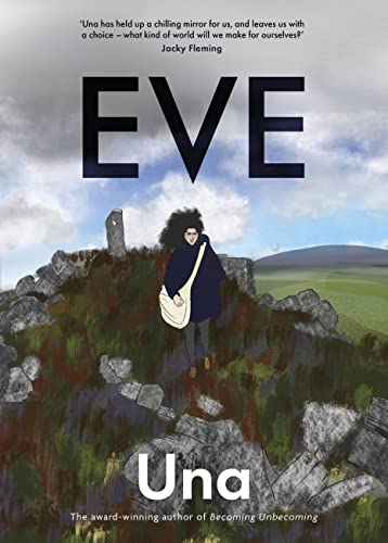 Book cover showing a person walking through a rocky landscape under a cloudy sky.