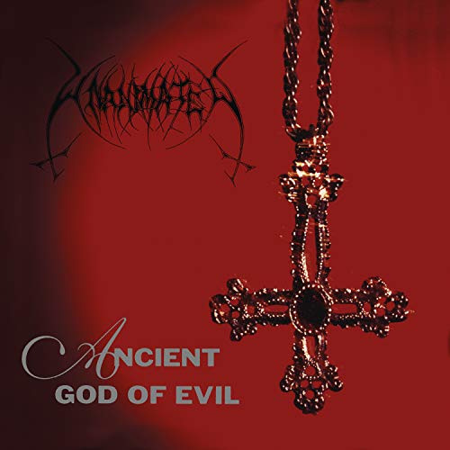 Red album cover with ornate, dark metal cross and band logo.