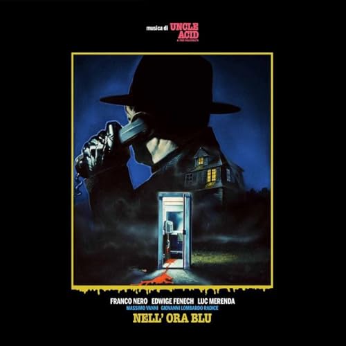 CD cover: shadowed figure with hat, haunted house, and red trail.