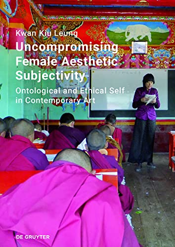 Book cover featuring a woman speaking to a classroom of monks.