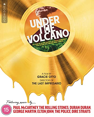“Under The Volcano” Blu-ray cover with a yellow vinyl record and volcano image.
