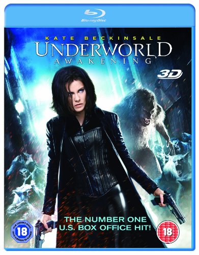 “Underworld: Awakening” Blu-ray cover featuring Kate Beckinsale and a werewolf.