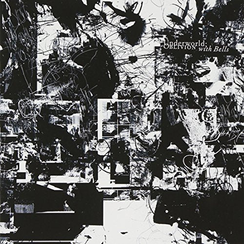 Black and white abstract album cover for Underworld’s “Oblivion with Bells.”