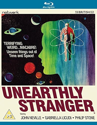 Blu-ray cover art featuring a colorful silhouette profile with an atomic diagram and planets.