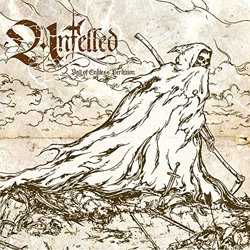 CD cover art: skeletal grim reaper figure amidst skulls and waves.
