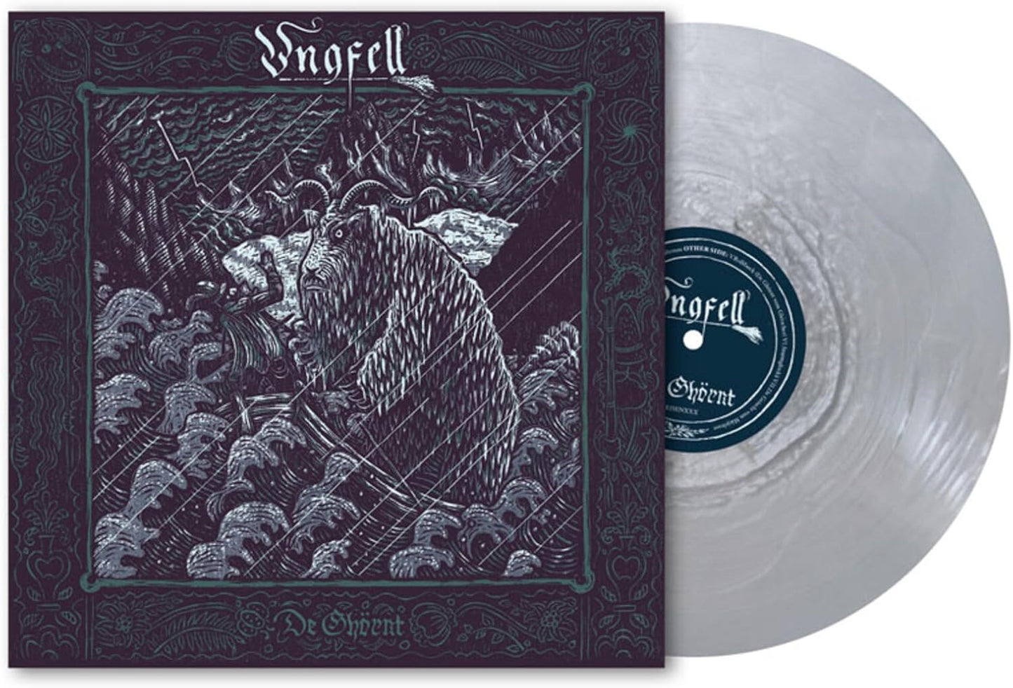 Ungfell De Ghornt vinyl record with illustrated cover art featuring a horned creature.