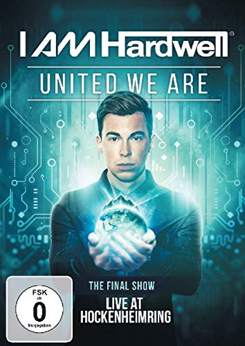 DVD cover featuring Hardwell holding a glowing globe, blue circuit background, white text.